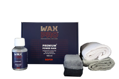 Kit Power Rain - Traitement hydrophobe pare-brise et vitres auto